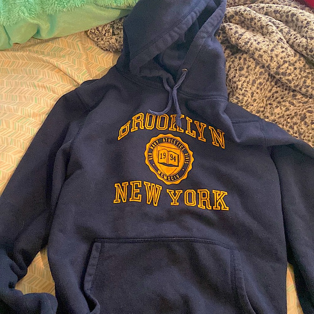 hoodie from old navy. it looks kind of black or gray but it’s a dark blue/navy.
